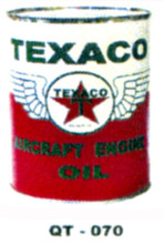 Texaco Aircraft Engine Motor Oil Cans - Quantity Of Six Cans