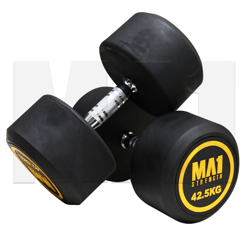 ma1 commercial rubber round head dumbbell 42 5kg