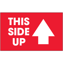 3 x 5 this side up arrow labels roll 500