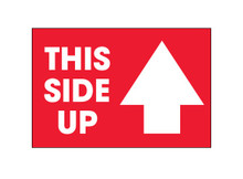 2 x 3 this side up arrow labels roll 500