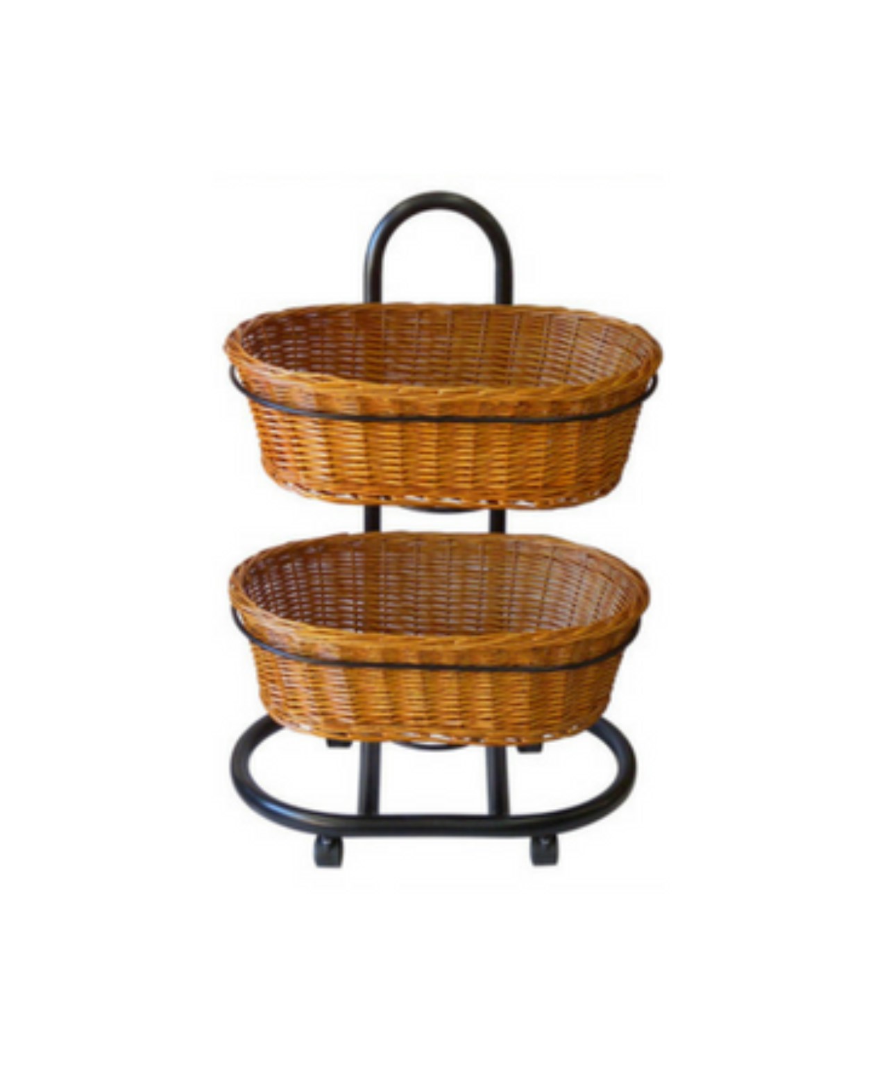 Polywicker Oval Baskets Double Stand