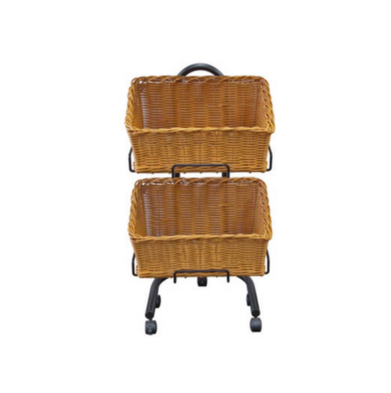 Polywicker Slanted Baskets Double Stand