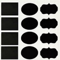 chalkboard Labels self-adhesive  3 shapes 5 x 3.5cm - pk 36
