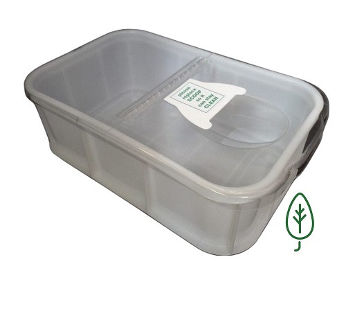 Food storage with sales scoop