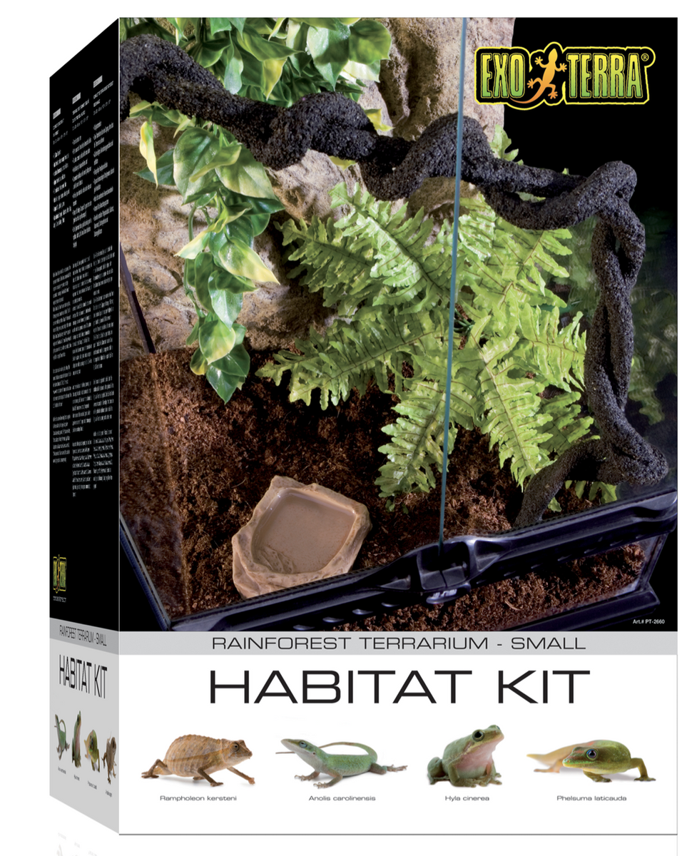 Exo Terra Terrarium Rainforest Habitat Kit Small (30x30x45cm)