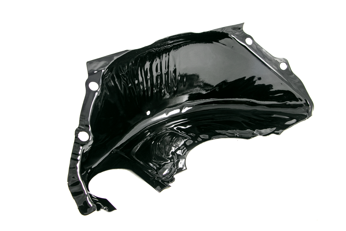 700R4/4L60E Steel Powdercoated Transmission Dust Shields, HAWKS Hawks