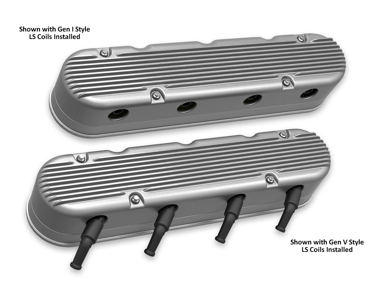 2PC LS Vintage Series Valve Covers, NO LOGO, HOLLEY Hawks Third