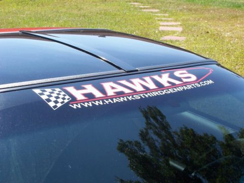 Banner, Hawks Third Generation Windshield Banner, White - Hawks Third ...