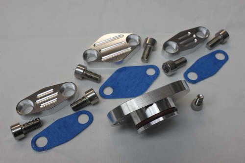1997-2004 LS1 Camaro Corvette C5 Silver Billet EGR Intake Block Off Plate Kit