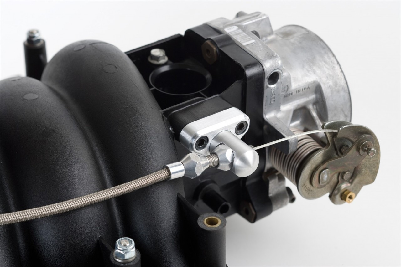 Lokar LS1 Billet Aluminum Throttle Cable & Cruise Control Bracket, 00
