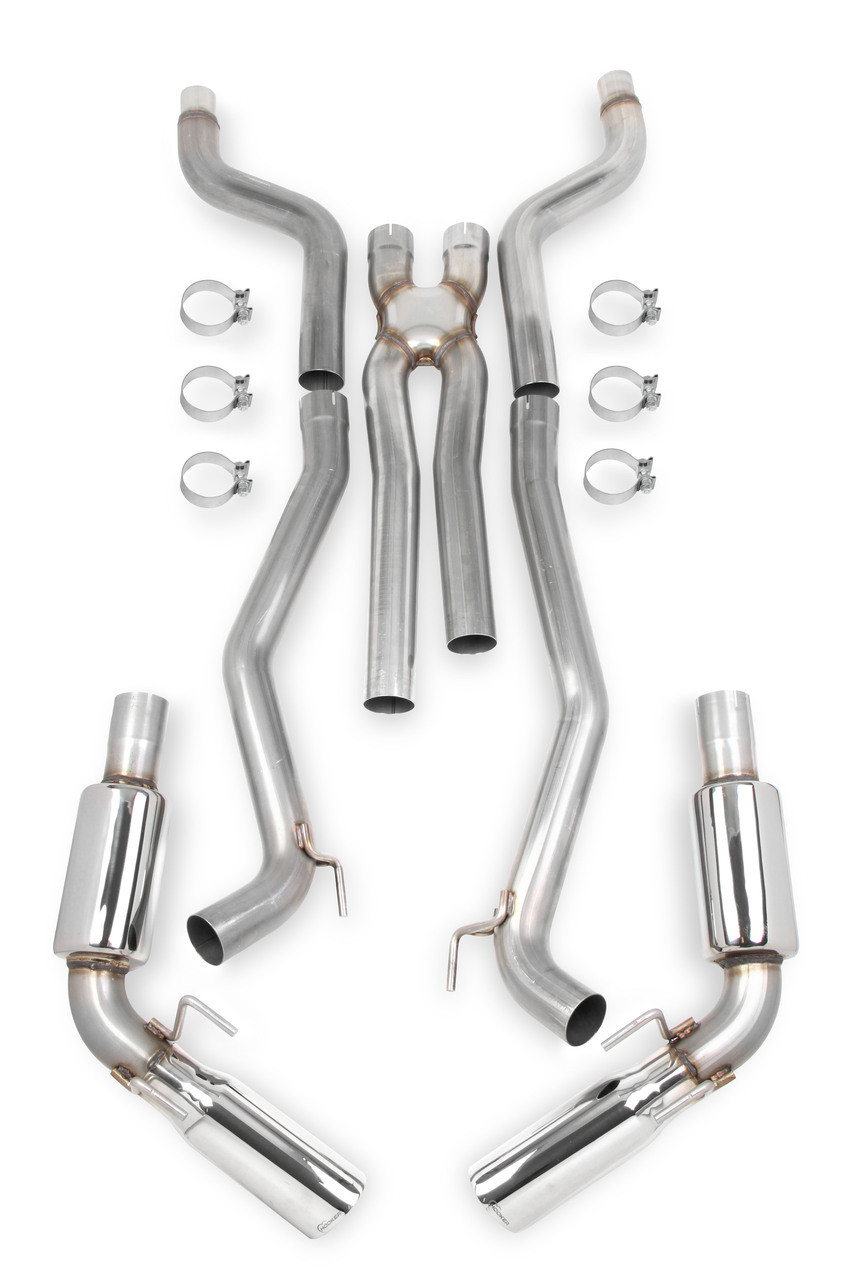 Exhaust, 2014-2015 Camaro SS 6.2L- V8 3" Cat-Back HOOKER Exhaust System ...