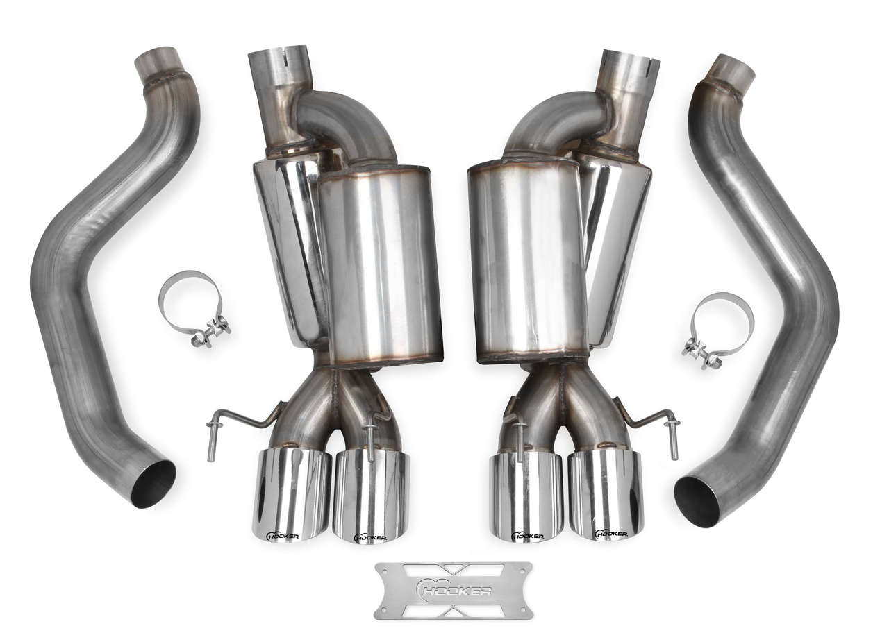 200508 C6 Corvette AxleBack 3" Exhaust system w/Mufflers, 304 SS