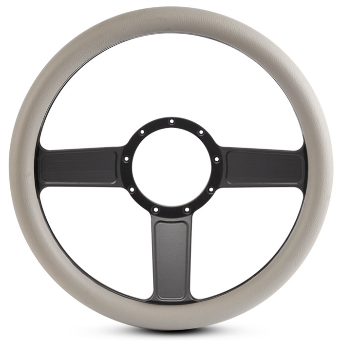 Linear Billet Steering Wheel Matte Black Spokes - Hawks Third Generation