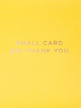 small card big thank you, thank you card
