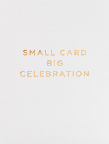 small card big celebration, congratulations card