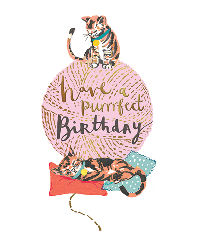 have a purrrfect birthday card