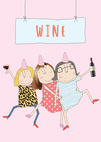 wine hobby birthday card