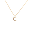 pave moon and star necklace gold