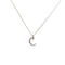 pave moon and star necklace silver