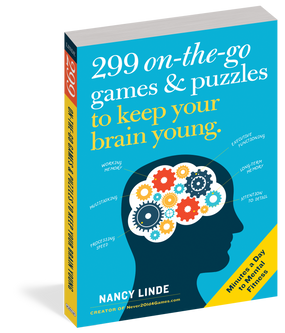 299 on-the-go games and puzzles, front cover