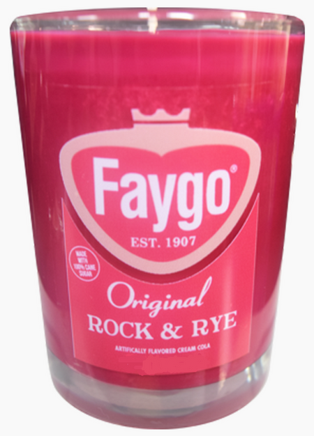 rock and rye pop, faygo soy candle, 8 oz