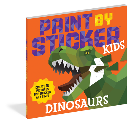 paint by sticker kids dinosaurs, front cover