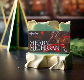 merry michigan holiday soap