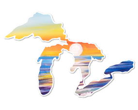 great lakes sunset vinyl decal