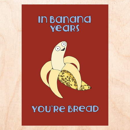 banana years birthday card