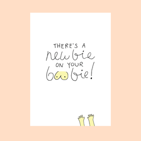 newbie on your boobie new babycard