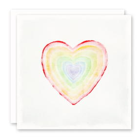 rainbow heart love card