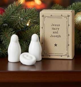 porcelain nativity matchbox