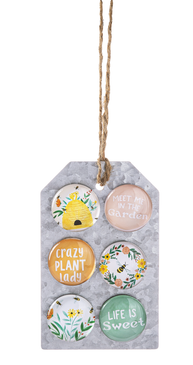 bee and flower magnet set