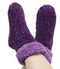 chenille sherpa shortie sock, purple