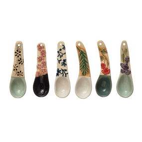 hand painted spoon with handle (assorted)