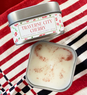 8 oz traverse city cherry soy candle