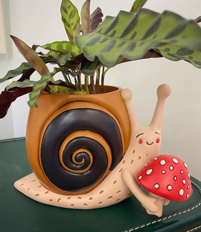 slow and steady snail planter
