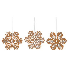 gingerbread snowflake ornament 