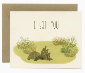 box turtles tortoise encouragement card