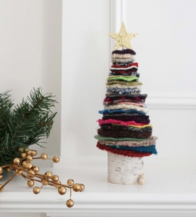 felted wool christmas tree - medium
