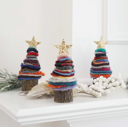 felted wool christmas tree - mini
