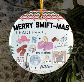 merry swift-mas christmas ornament
