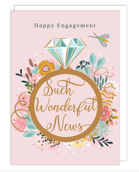 wonderful news ring engagement card