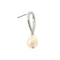 silver teardrop dangle pearl earrings