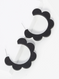flower shape wooden hoop earrings