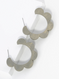 flower shape wooden hoop earrings