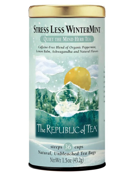 stress less winter mint tea