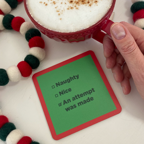 christmas attempt coaster
