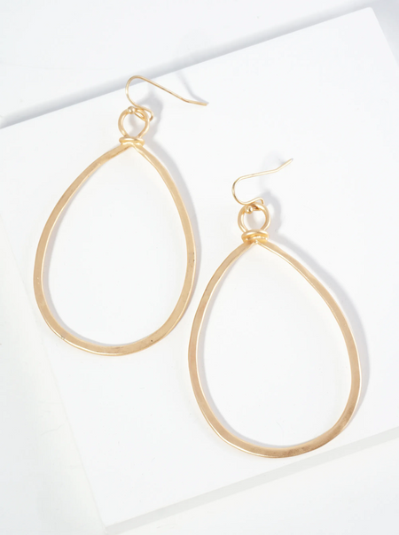 hammered metal teardrop earrings