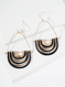 hammered metal geo teardrop earrings